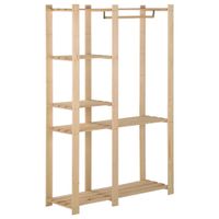 VidaXL Kledingrek 110x38x170 cm massief grenenhout