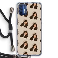 Bonjour mon amour: Motorola Moto G9 Plus Transparant Hoesje met koord