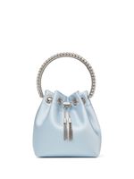 Jimmy Choo sac en satin Bon Bon à ornements en cristal - Bleu - thumbnail