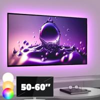 Tv backlight set met 4 RGBWW ledstrips voor tv's 50-60 inch