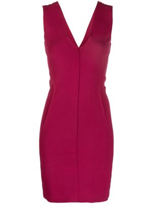 Rick Owens robe courte à col v - Rose