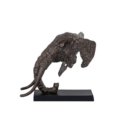 Iriss Messing Gegoten Aluminium Olifant Standbeeld
