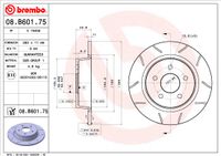 Remschijf BREMBO, Remschijftype: Massief, u.a. für Ford - thumbnail