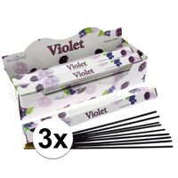 3 pakjes wierook stokjes viooltjes