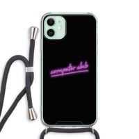 Vice Black: iPhone 11 Transparant Hoesje met koord