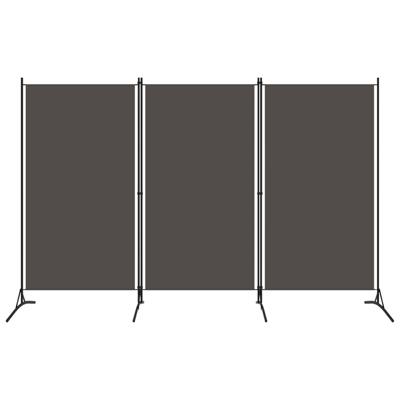 Kamerscherm met 3 panelen 260x180 cm antraciet