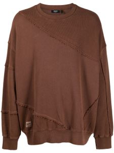 FIVE CM sweat brodé à design patchwork - Marron