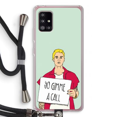 Gimme a call: Samsung Galaxy A51 5G Transparant Hoesje met koord