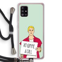 Gimme a call: Samsung Galaxy A51 5G Transparant Hoesje met koord