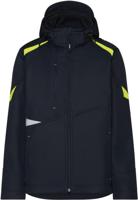 DASSY softshell kalama polyester nachtblauw/fluogeel 3xl