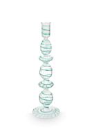 Pip Studio Kandelaar Glas Swirl Licht Blauw 28cm