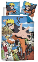 Naruto Dekbedovertrek eenpersoons 140 x 200 cm Katoen 65 x 65 cm