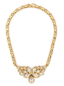 Saint Laurent Pre-Owned collier serti de strass - Or