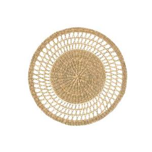 J-Line Rond Zeegras placemat - jute - naturel - 6x