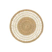 J-Line Rond Zeegras placemat - jute - naturel - 6x - thumbnail