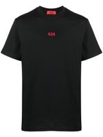 424 t-shirt à logo brodé - Noir