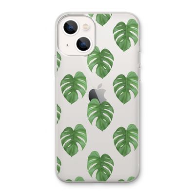 Monstera leaves: iPhone 13 Transparant Hoesje