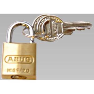 Abus messing hangslot 65/20mm - goud - sleutelslot - 20mm - 3cm