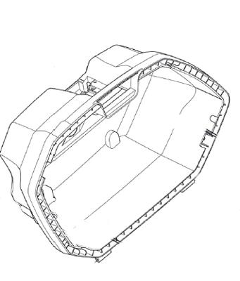 GIVI V37 Onderschaal, & deksel voor koffers op de moto, Zwart links V37N-V37NN
