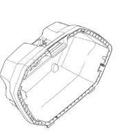 GIVI V37 Onderschaal, & deksel voor koffers op de moto, Zwart links V37N-V37NN