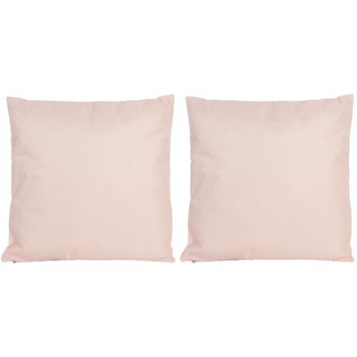 6x Bank/sier kussens voor binnen en buiten in de kleur lichtroze 45 x 45 cm