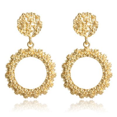 Cilla Chunky Ronde Oorbellen - Gold