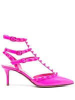 Valentino Garavani escarpins Rockstud en cuir verni - Rose - thumbnail