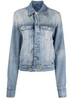 Courrèges veste en jean à logo brodé - Bleu