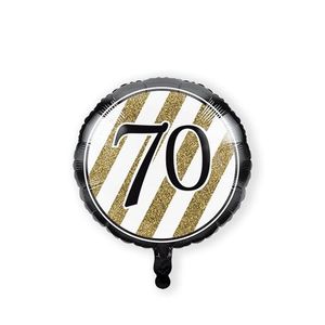 Folieballon &apos;70&apos; Black & Gold