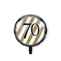 Folieballon '70' Black & Gold