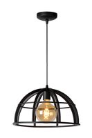 Lucide Dikra hanglamp 40cm 1x E27 zwart - thumbnail
