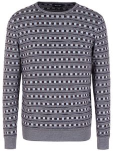 Giorgio Armani pull en laine mélangée à carreaux - Gris