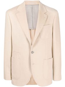 Brunello Cucinelli blazer en poils de chameau à simple boutonnage - Tons neutres