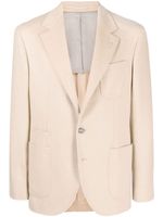 Brunello Cucinelli blazer en poils de chameau à simple boutonnage - Tons neutres