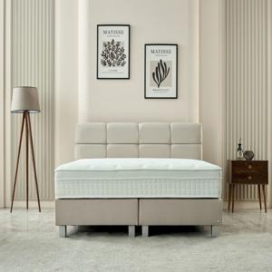 Dekbed Discounter Boxspring Vida 140 x 200 cm, Kleur: Beige, Montage: Inclusief montage