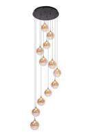 Lucide GISELA - Hanglamp - Ø 61 cm - LED Dimb. - 12x3,5W 2700K - Amber | Premium