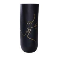 Vaas DKD Home Decor Zwart Hars Modern (35 x 35 x 90 cm)