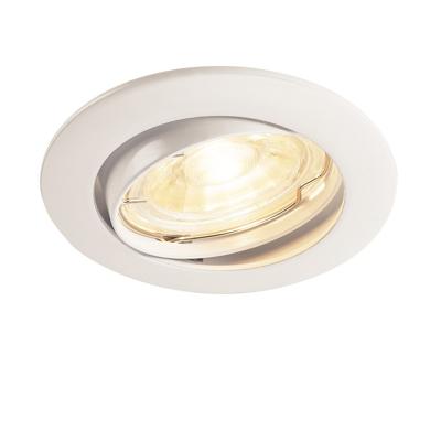 SLV Richtbare inbouwspotPika GU10 8,3cm rond wit - 1000718