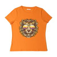 T-shirt leeuw - oranje - S/M