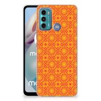 Motorola Moto G60 TPU bumper Batik Oranje - thumbnail