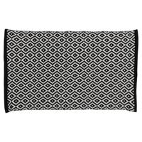 Differnz Wales badmat 100% katoen - geschikt voor vloerverwarming - 50 x 80 cm - zwart/wit Differnz Wales badmat 100% katoen - geschikt voor vloerverwarming - 50 x 80 cm - zwart/wit