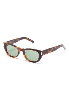 Saint Laurent Eyewear lunettes de soleil à effet écailles de tortue - Marron