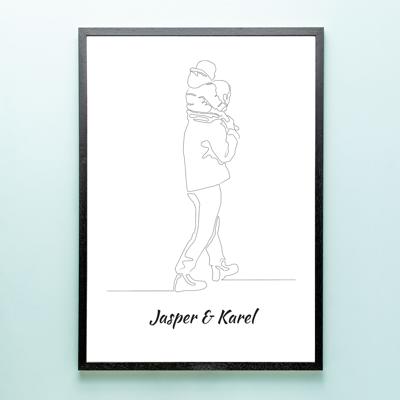Gepersonaliseerde Poster Papa En Ik (A2 Formaat)