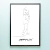 Gepersonaliseerde Poster Papa En Ik (A2 Formaat)