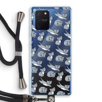 Poezen: Samsung Galaxy Note 10 Lite Transparant Hoesje met koord