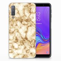 Samsung Galaxy A7 (2018) | TPU | Siliconen hoesje | Marmer Goud