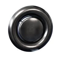 Rooster/ventiel Ø125mm staal - afvoer - met veer - zwart - thumbnail