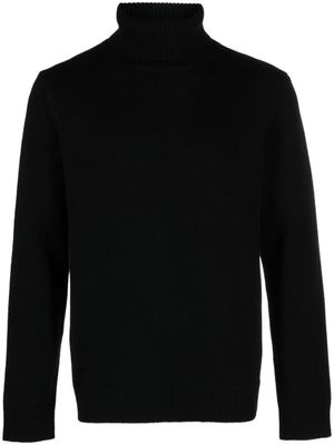SANDRO pull en laine mélangée à col roulé - Noir