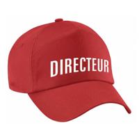 Verkleed petje volwassenen - Directeur - rood - baseball cap / pet