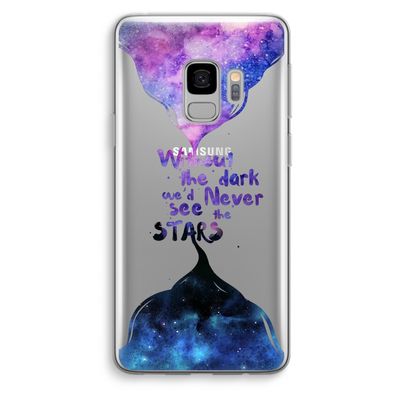 Stars quote: Samsung Galaxy S9 Transparant Hoesje